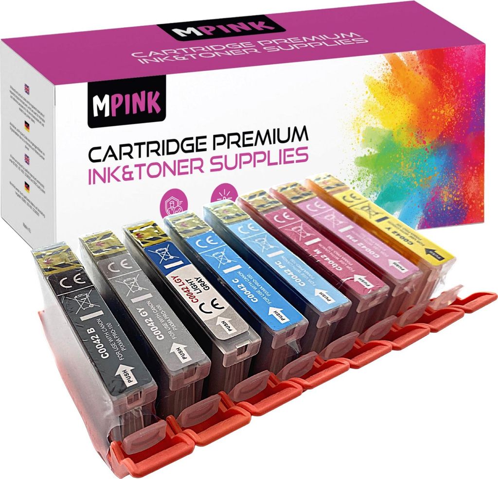 8x Druckerpatronen für Canon CLI-42 CMYK Pixma Pro 100 100S