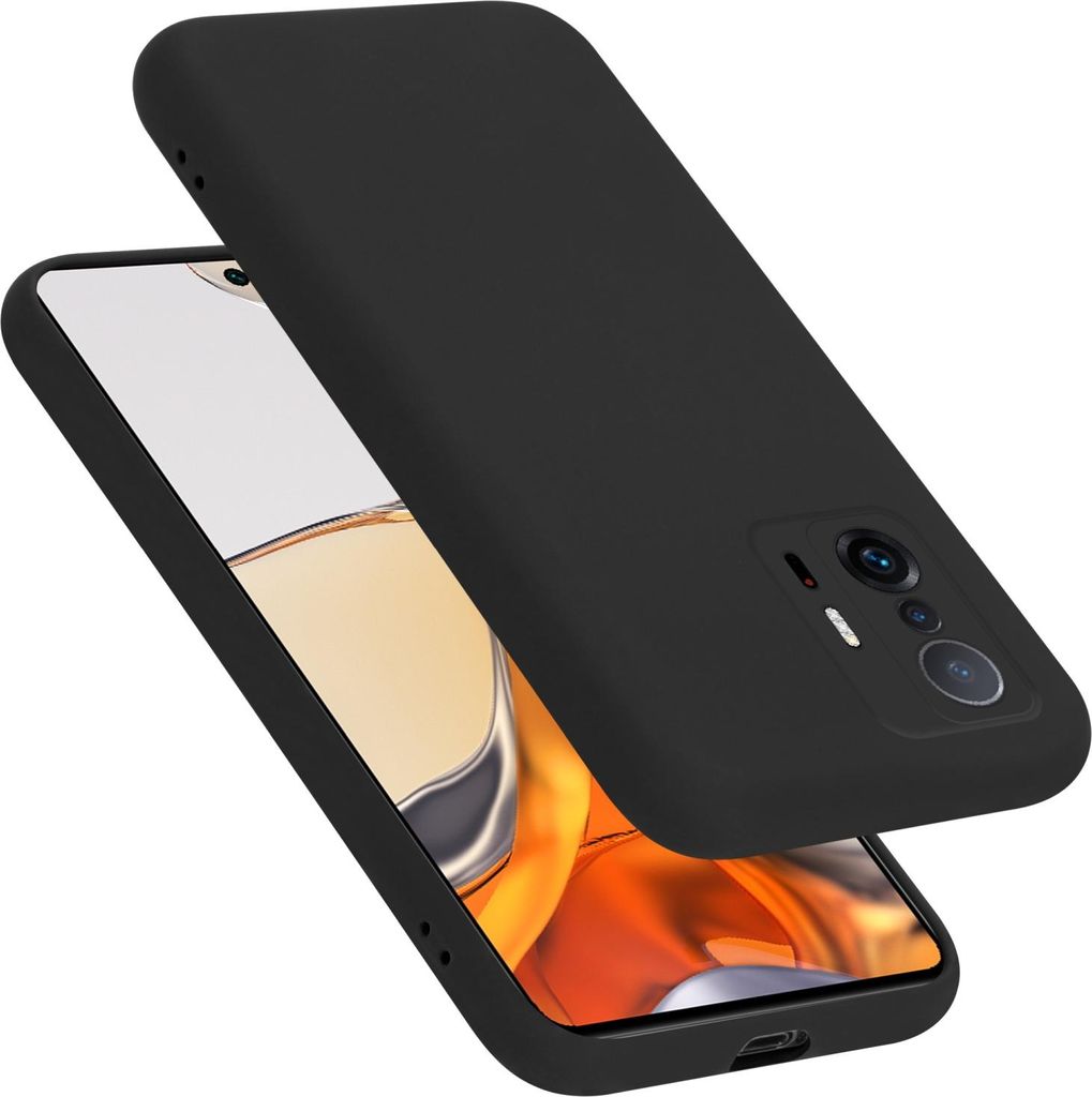 Cadorabo Schutzhülle für Xiaomi 11T / 11T PRO Hülle in Schwarz Handyhülle Case Cover TPU Etui