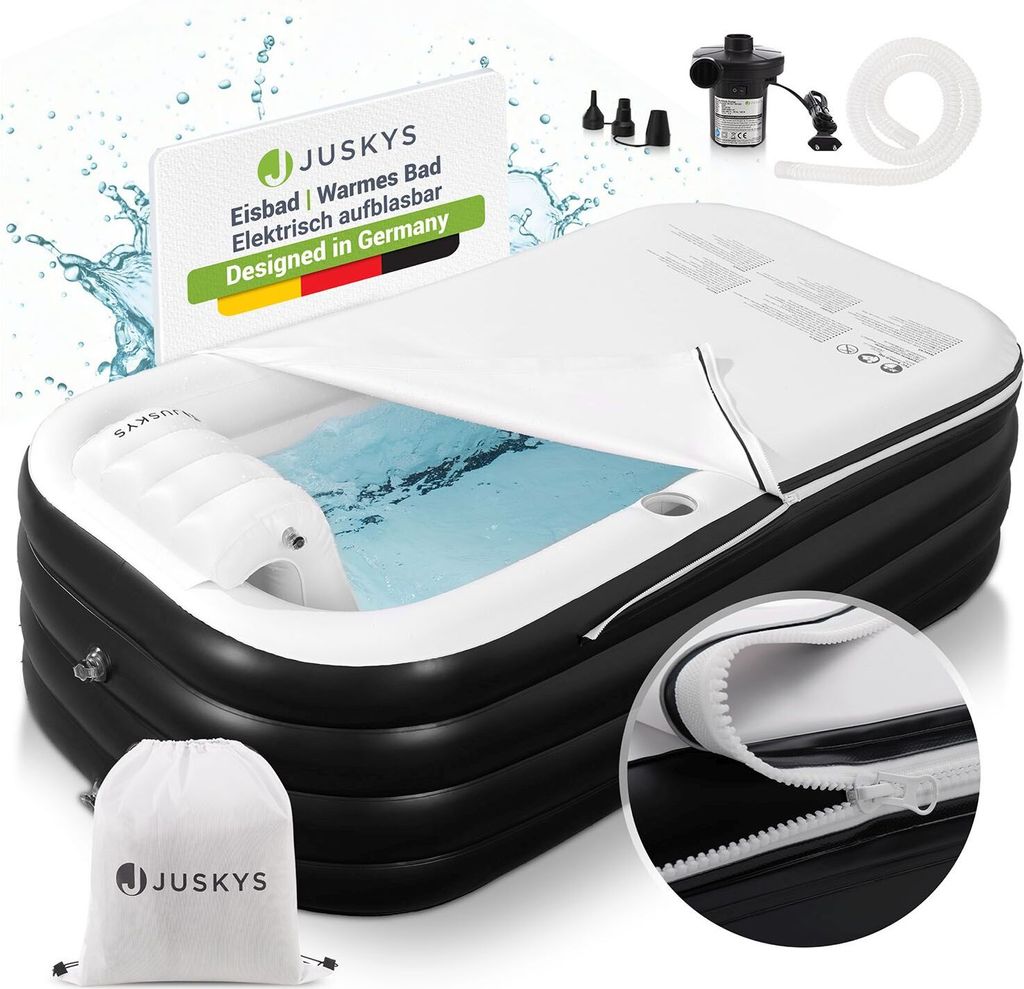 Juskys Aufblasbare Badewanne, faltbar & mobil für Produktbild 