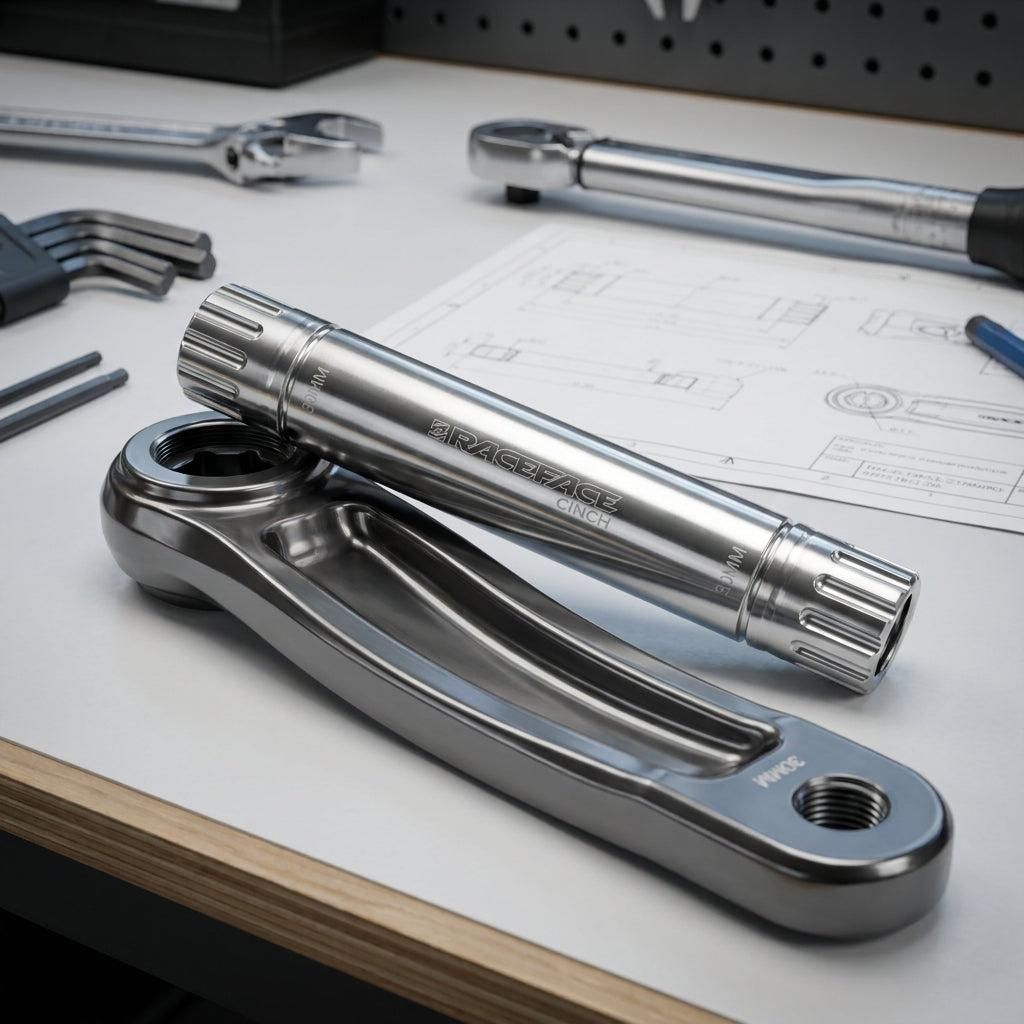 Race Face Cinch Kurbelachse, 83mm, 30mm, silver - präzise Antriebsperformance...