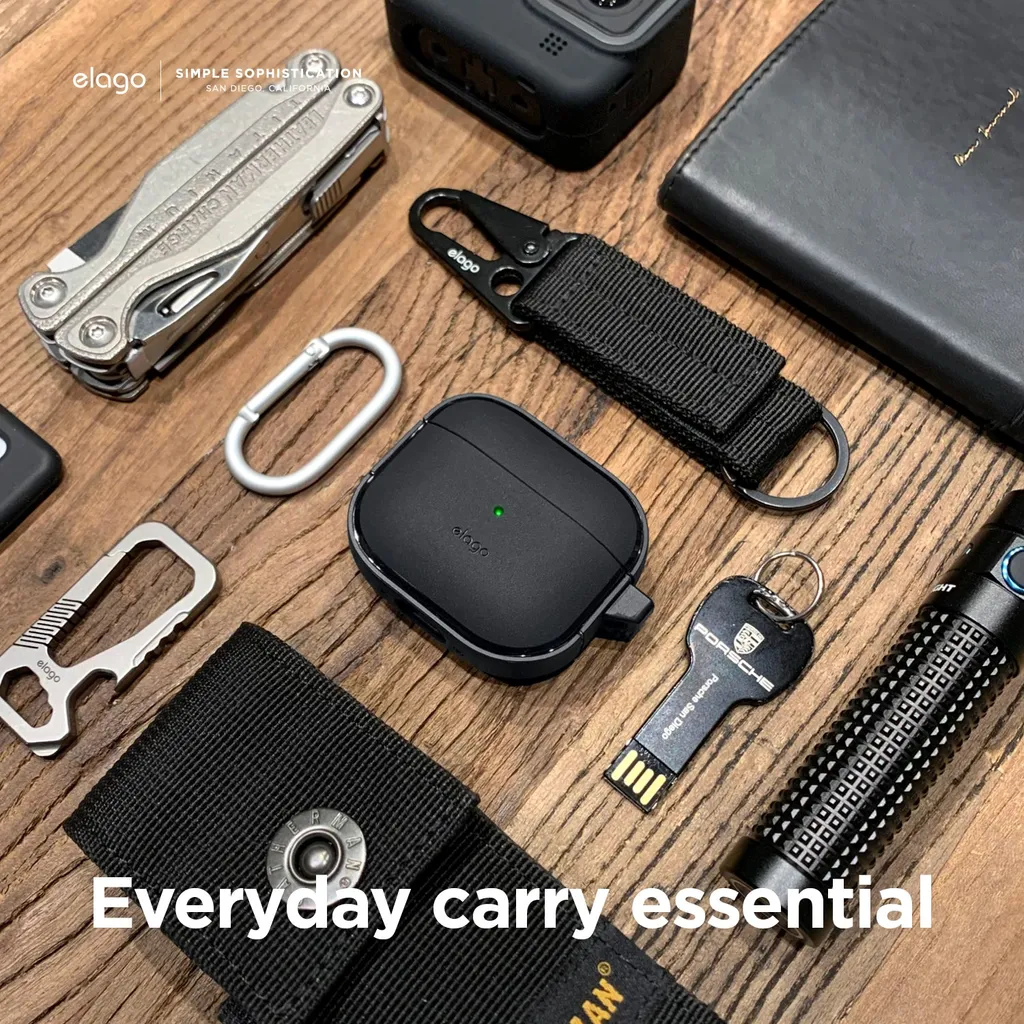 Étui elago AirPod 3 EDC noir - Coque de protection robuste et compacte - 16