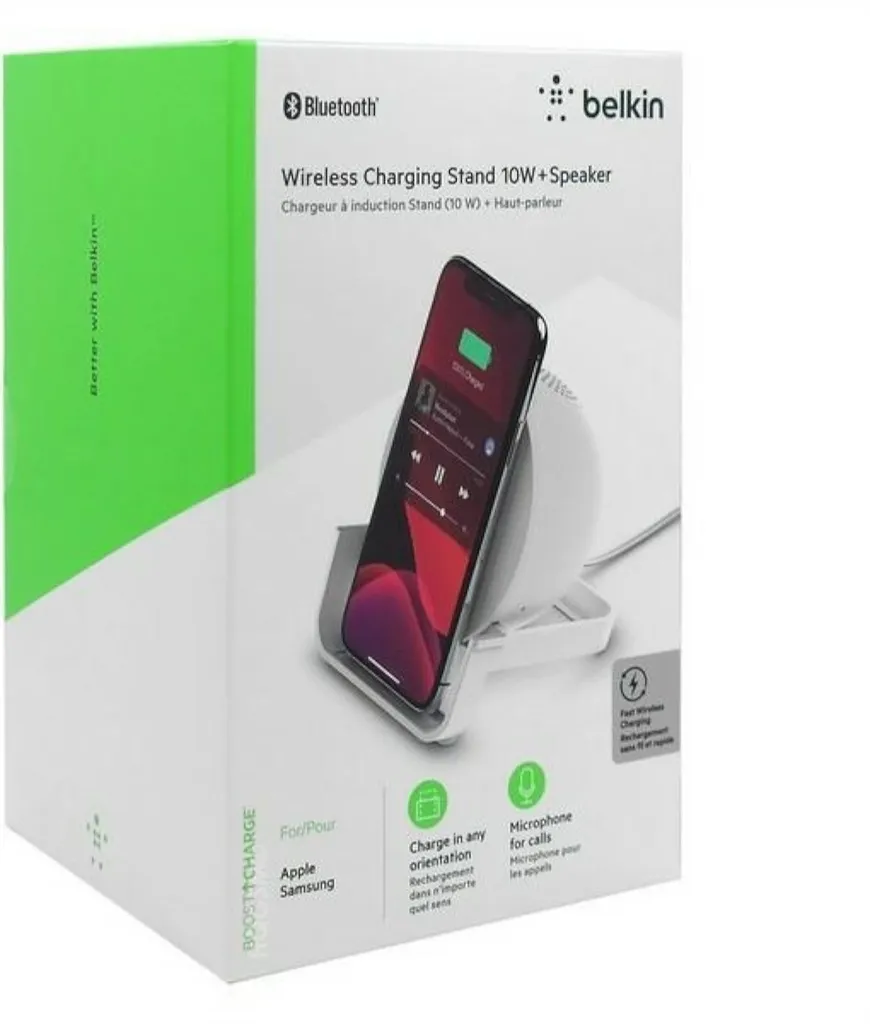 Belkin SoundForm Charge: Speaker Bluetooth con Ricarica Wireless 10W - 5