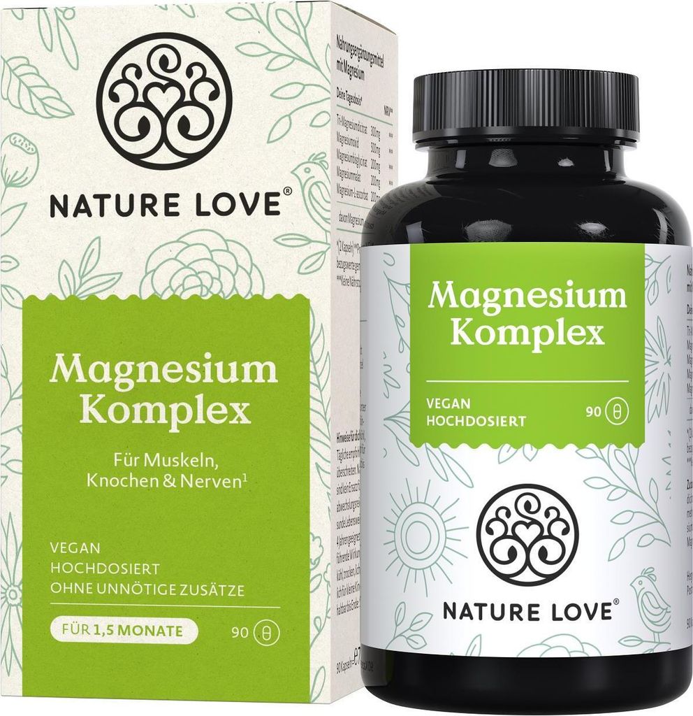 Nature Love Magnesium Komplex | 90 Kapseln | vegan Produktbild 