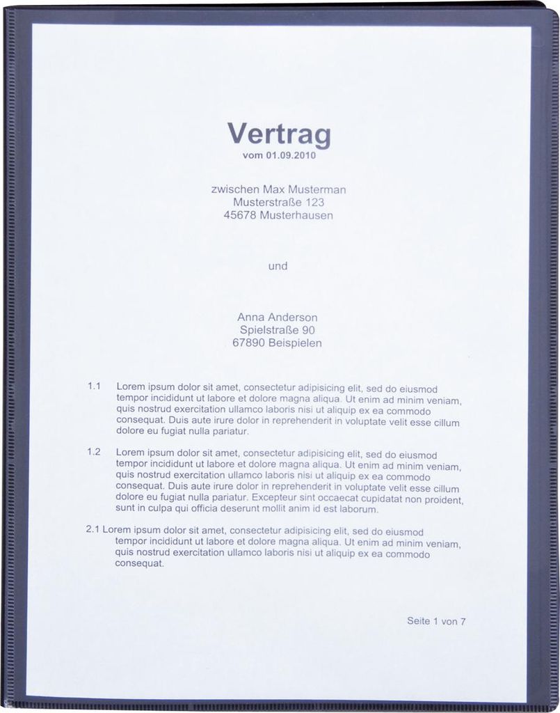 Sichtbuch DIN A4 20 Hüllen Polypropylen schwarz Packung mit 36 Stück