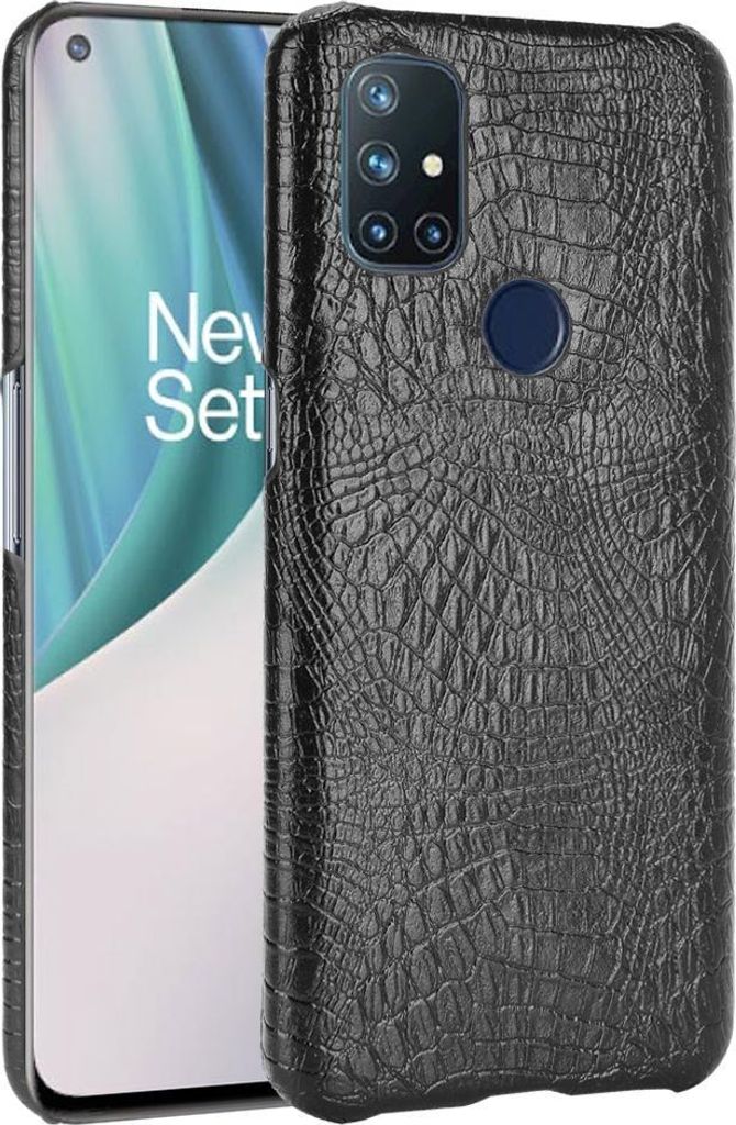 Mobigear Croco OnePlus 8 Pro Hülle Hardcase Backcover - Schwarz