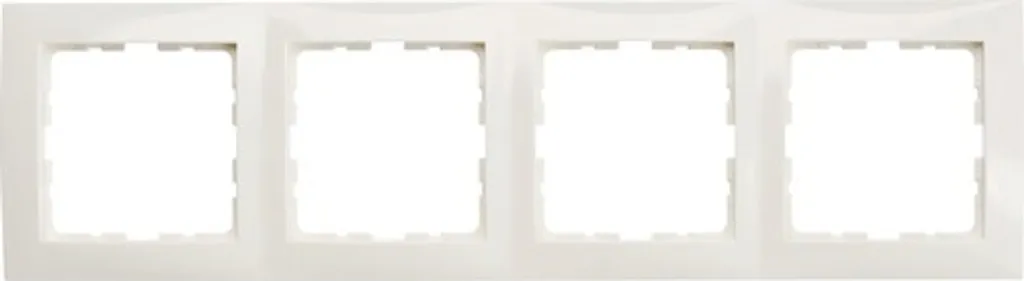 Cadre Berker S.1 quadruple blanc polaire brillant - Réf 10148989 - 3