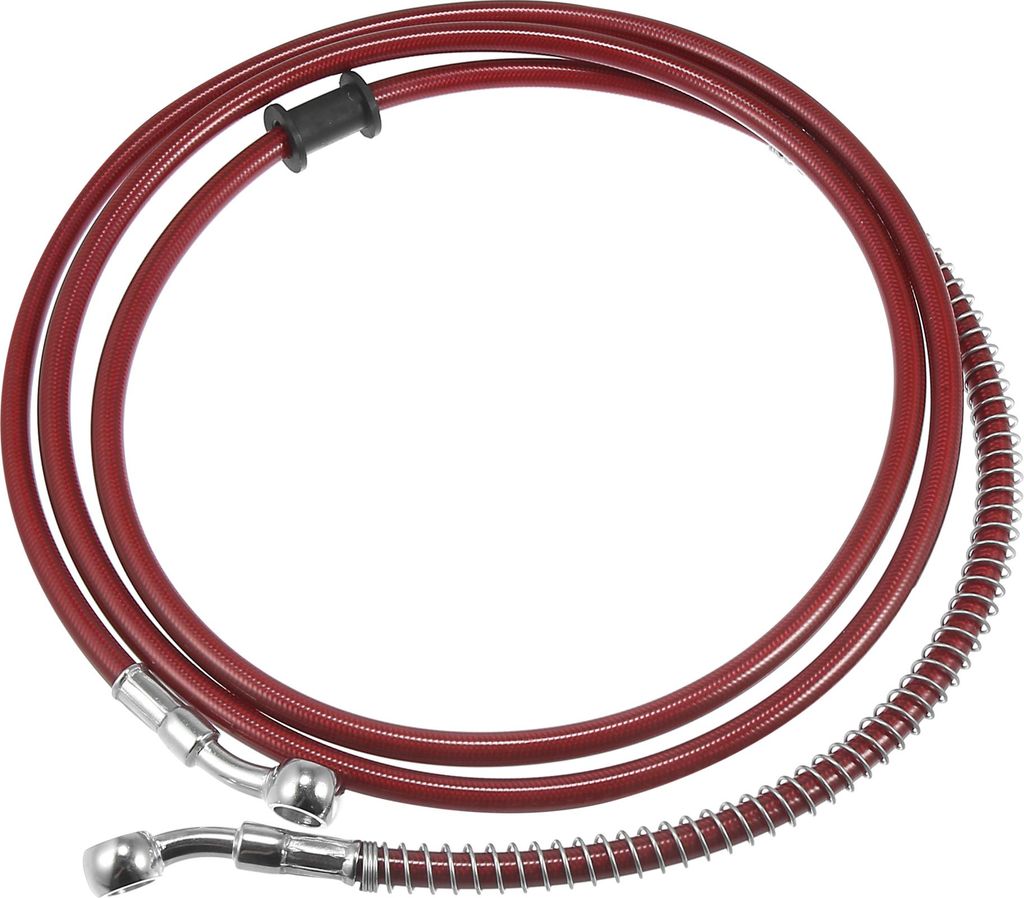 Motorrad Hydraulische Bremsleitung Ölschlauch Edelstahl 74.8" Rot