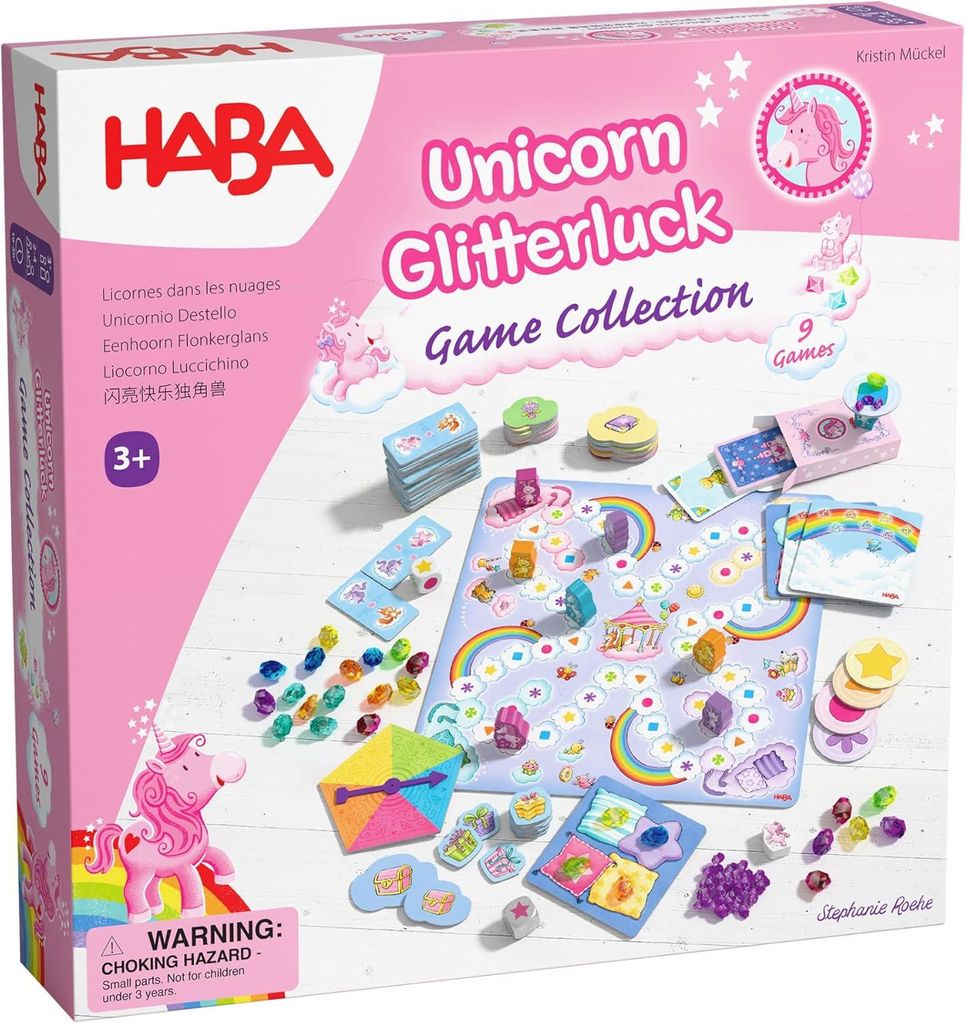 Haba Einhorn Brettspiel Unicorn Glitterluck Spielesammlung Kinder