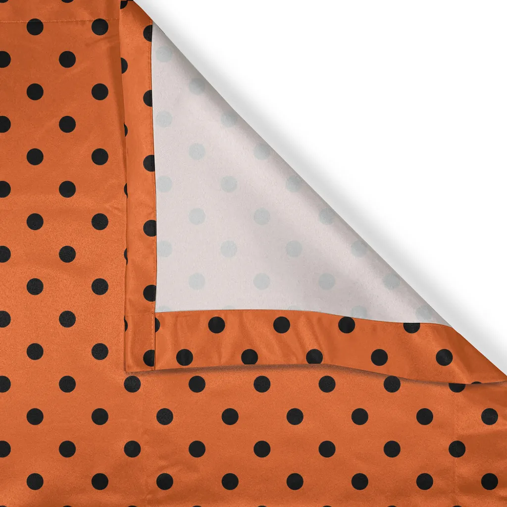 Rideau vintage orange pour décoration de salon rétro lot de 2 panneaux - 5