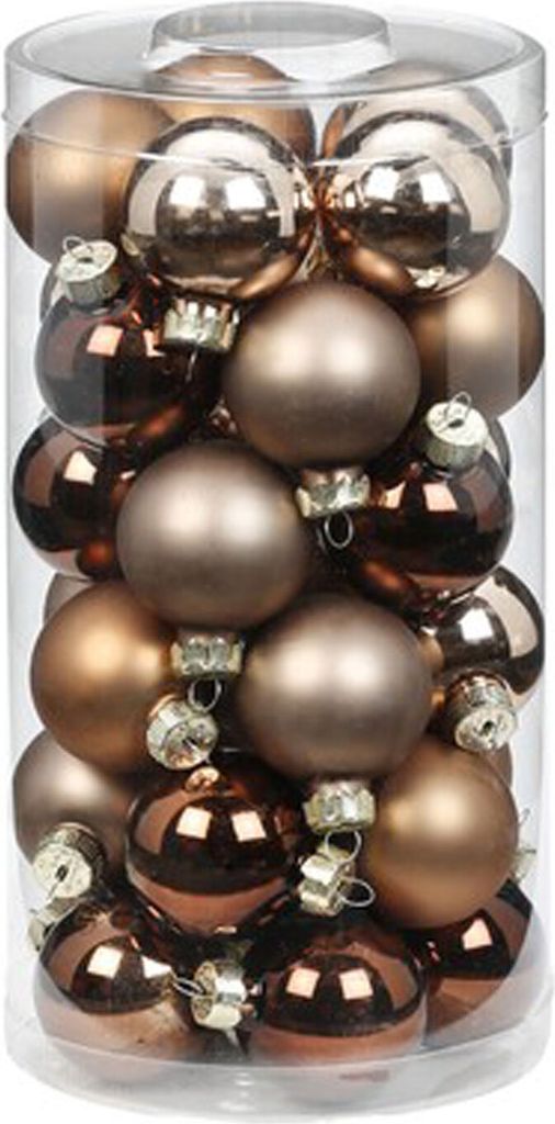 Weihnachtskugeln Glas 4cm Elegant Lounge, 30 Stück Produktbild 