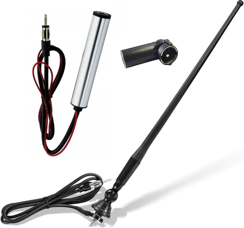 Flexible KFZ Auto Kotflügel Antenne mit Verstärker Radio Produktbild 