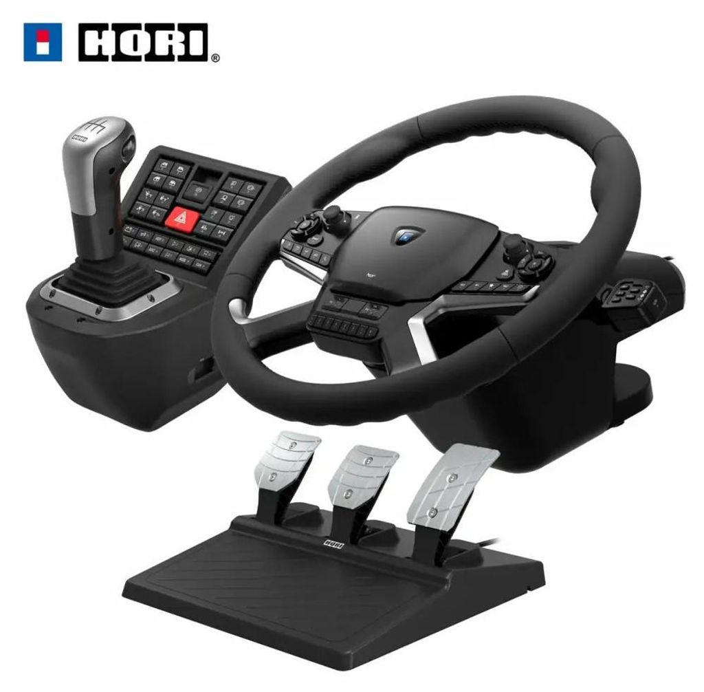 Steering wheel with gearbox and pedals - HORI - PC - Immagine del prodotto 