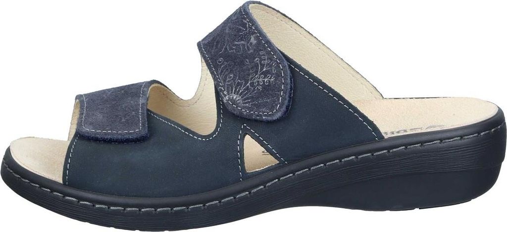 Dr. Brinkmann Chelva Pantoletten Florales Muster und edles Leder, Bequemer Keilabsatz für Eleganz, Schlupfschuh mit Marken-Komfort