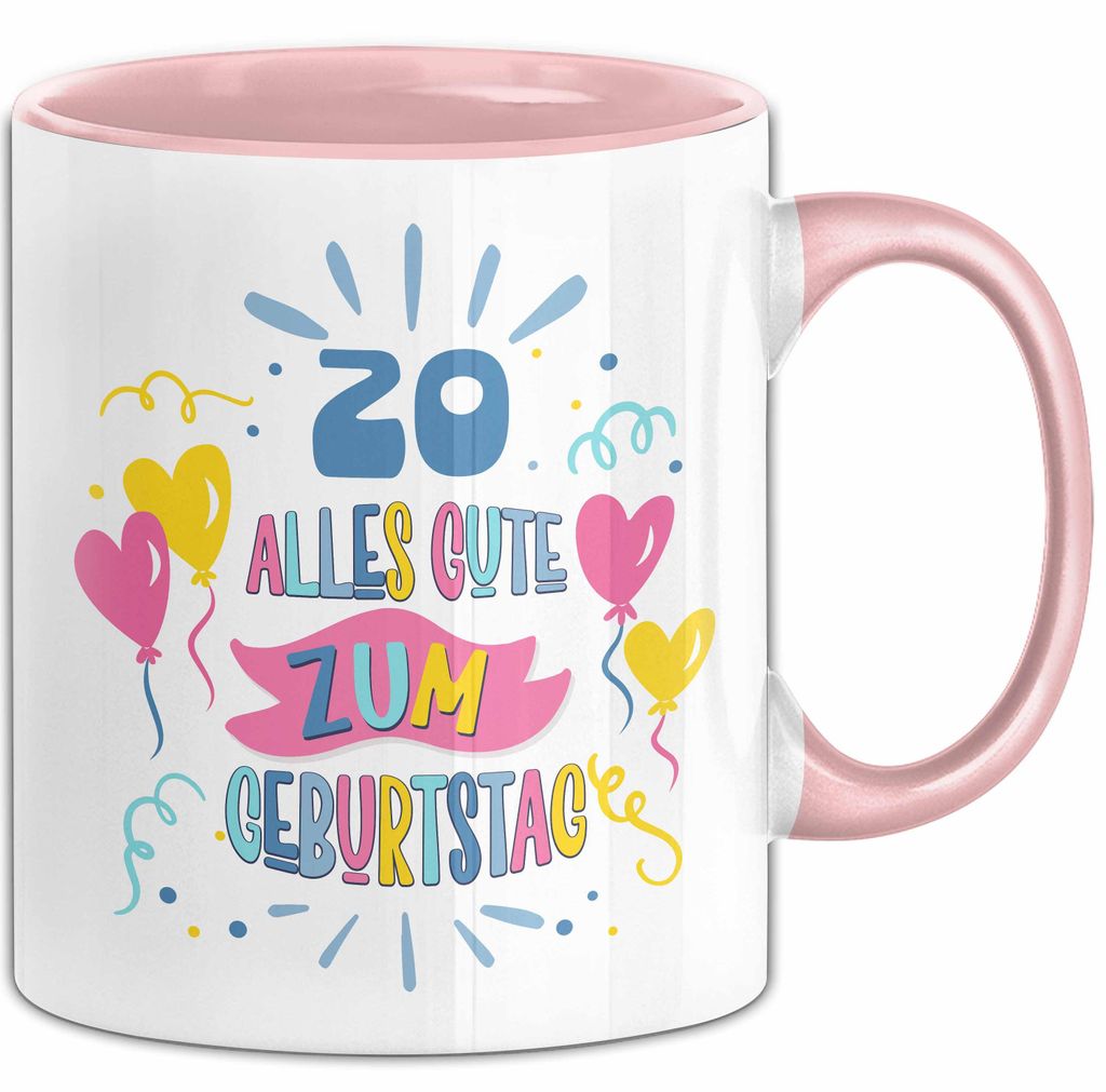 20. Geburtstag Tasse Geschenk Männer Frauen Lustig Alles Gute Zum Geburtstag 20er Geburtstags Grüße Geschenkidee (Rosa)