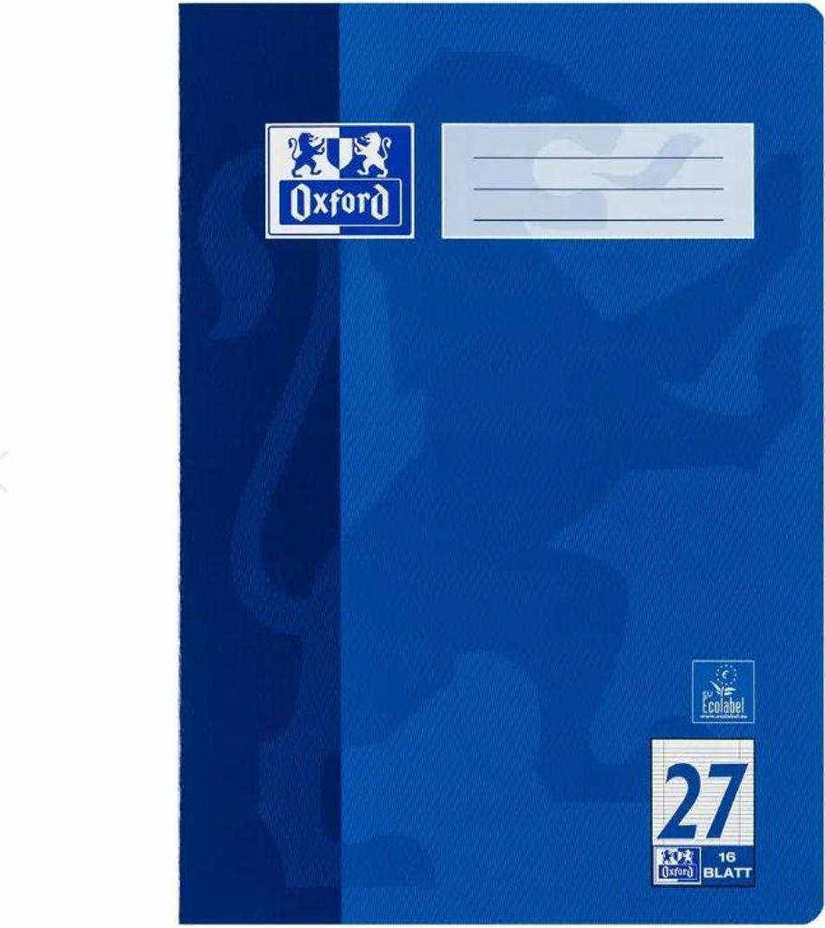 Oxfordský zošit 27 s dvojitým okrajom 16 listov DIN A4 Obrázok produktu 