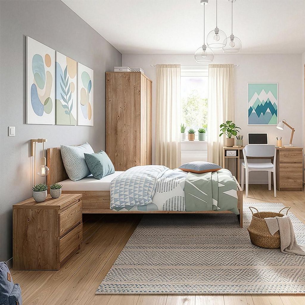 Jugendzimmer Set 5-teilig FORTALEZA-129 mit Bett 90x200 in Produktbild 