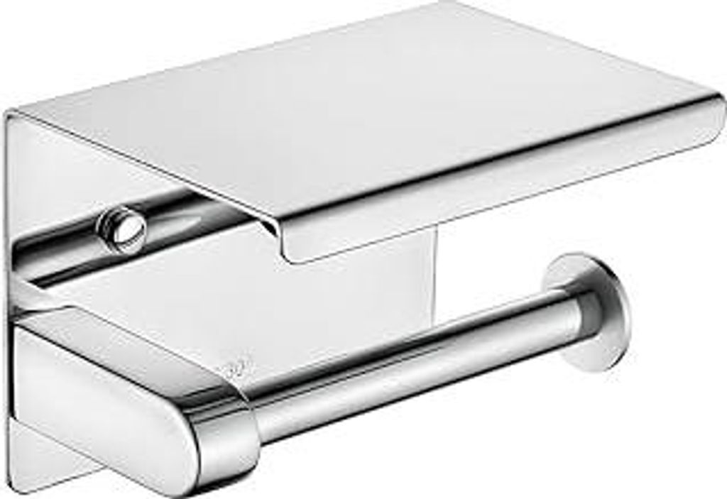 Ibergrif Toilettenpapierhalter mit 2 Montagemethoden (3M Selbstklebend oder Bohren) Klopapierhalter ohne Bohren, Klorollenhalter Wandhalterung, Toi...