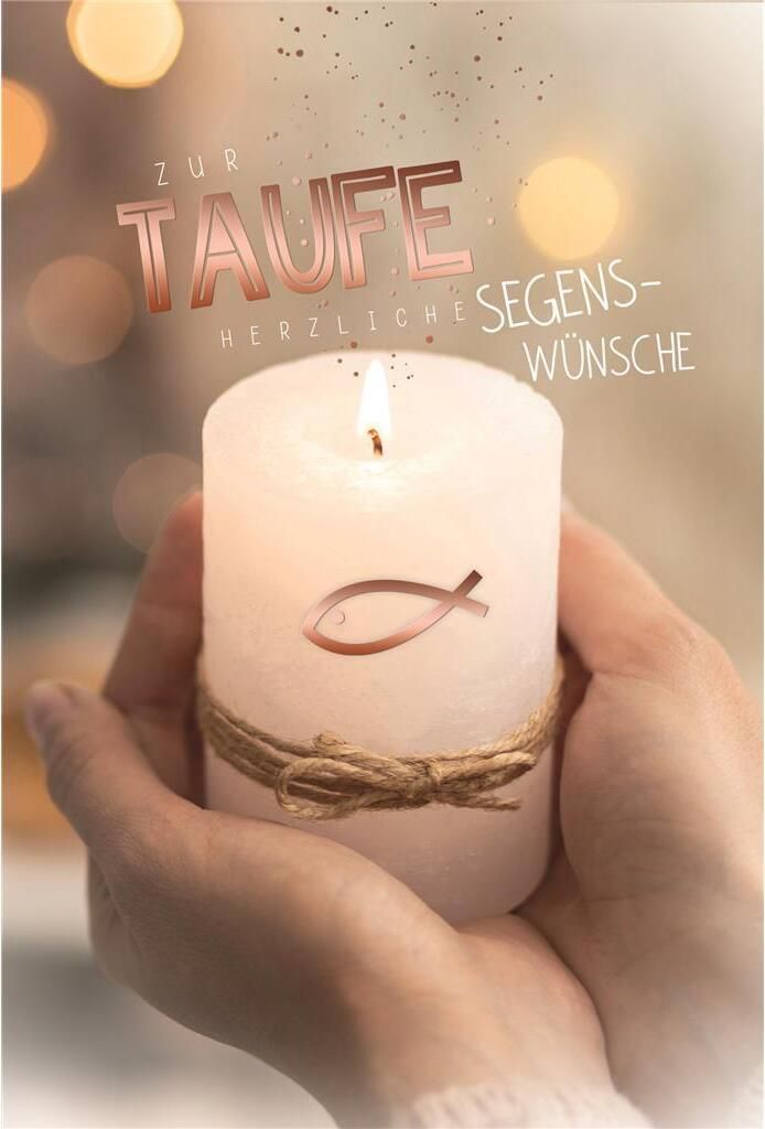 Taufe - Glückwunschkarte im Format 11,5 x 17 cm mit Umschlag