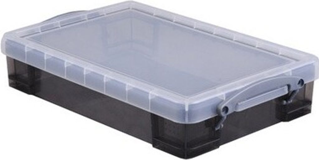 Really Useful Box - Box opbergdoos 4 liter, transparant gerookt