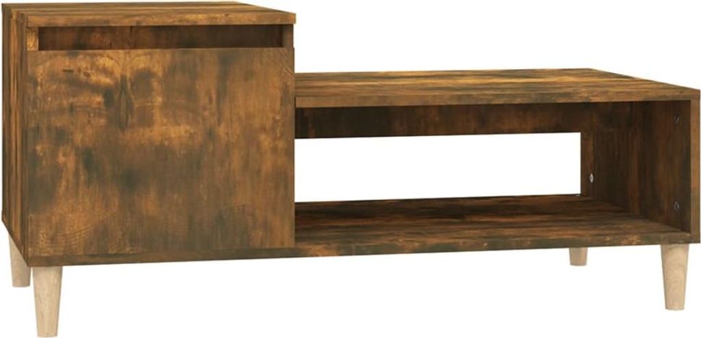 vidaXL Couchtisch Räuchereiche 100x50x45 cm Holzwerkstoff