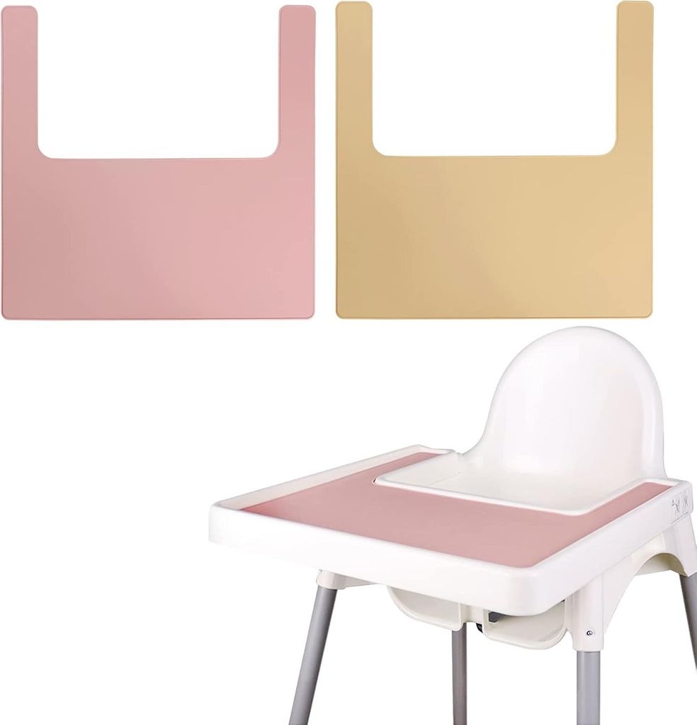 Sitzkissen für IKEA Antilop Hochstuhl mit Platzdeckchen - bequem und weich - grau gestreift
