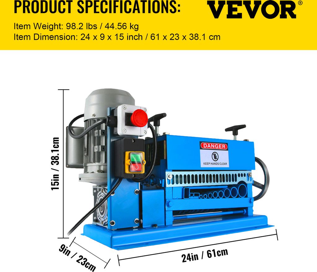 VEVOR 220 V elektrický odizolovač drôtov, viacnásobný Obrázok produktu 7