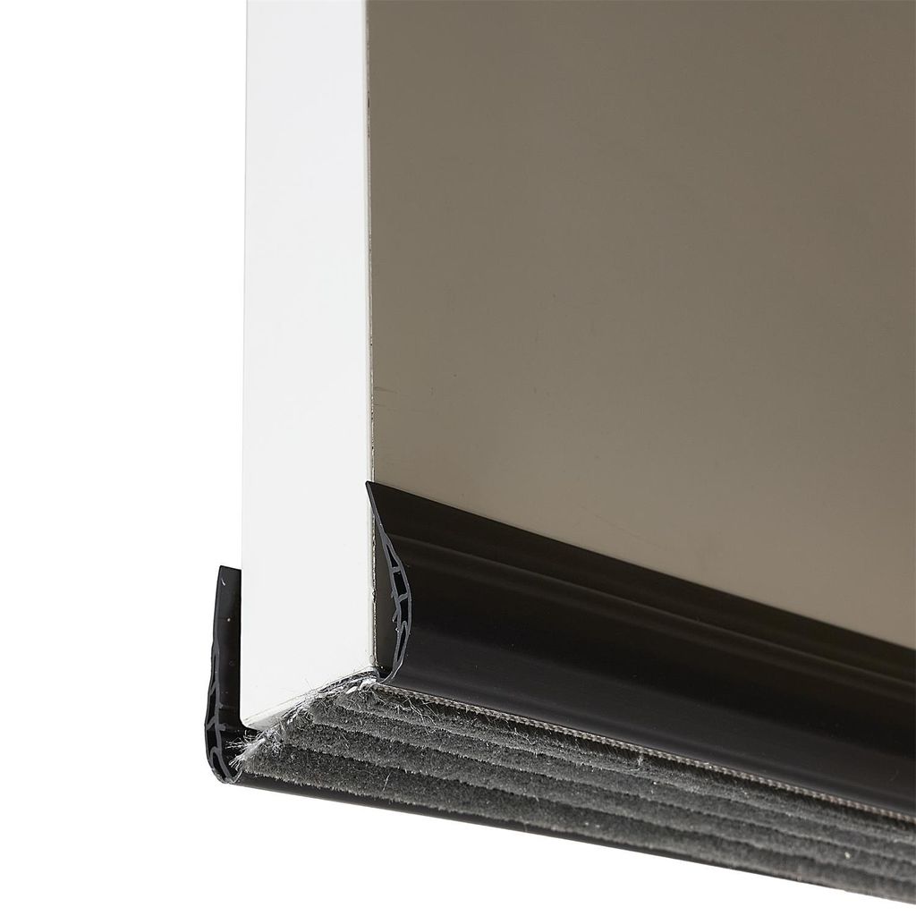 Zugluftstopper Tür & Fenster – 1 Meter – Selbstklebender Zugluftstopper – Schwarze Kunststoffdichtung 44mm – schalldämmend & energiespare...