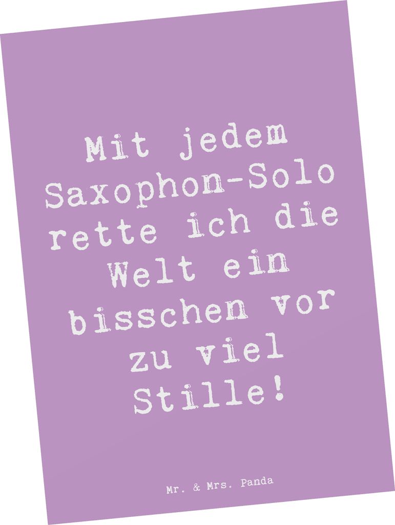 Mr. & Mrs. Panda einzelkarte Spruch Saxophon Magie - Produktbild 