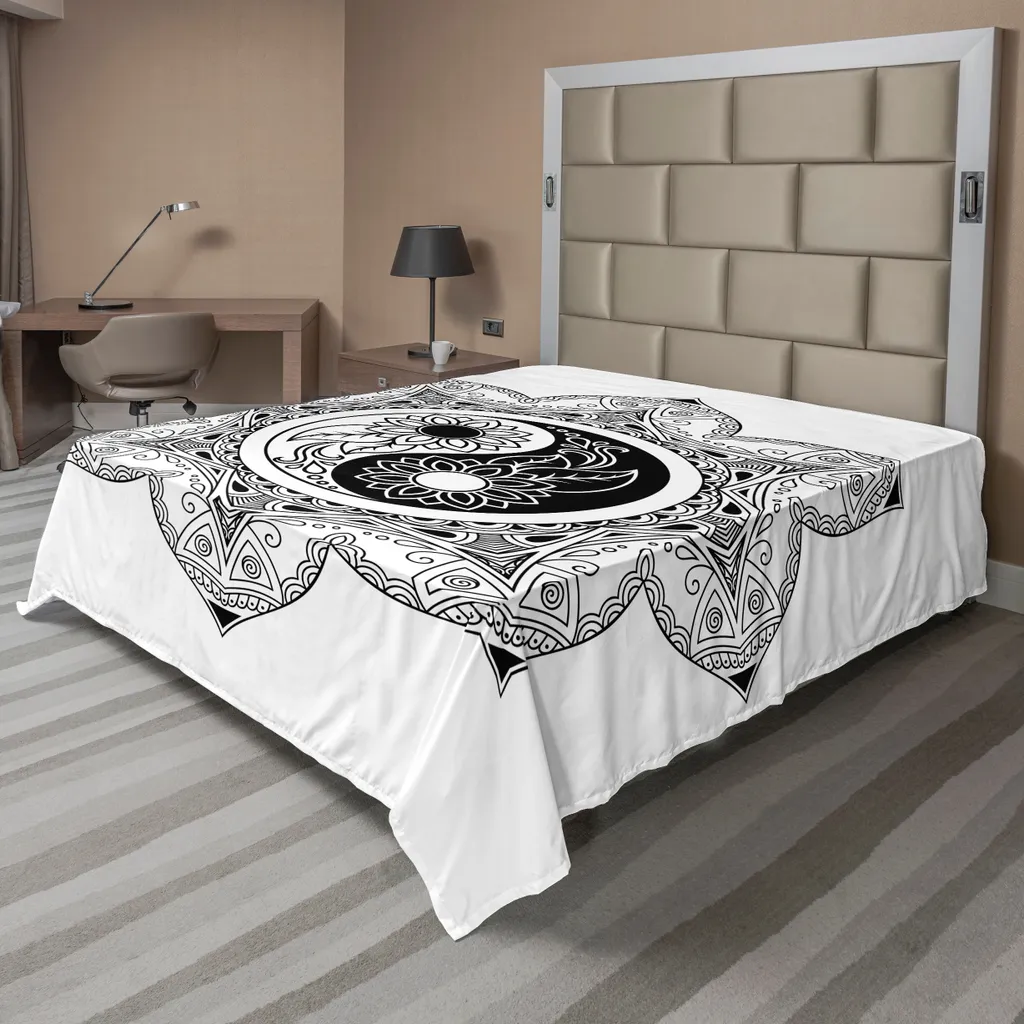 Lenzuolo Boho Yin Yang ABAKUHAUS 275x260 - Arredo Letto Zen Moderno