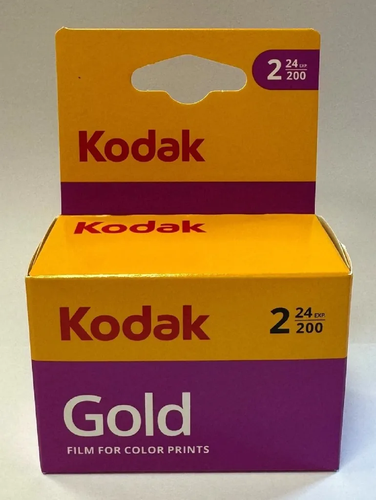 Pellicule Kodak 35mm pour Photos de Voyage et Portraits - Pack de 2 Gold