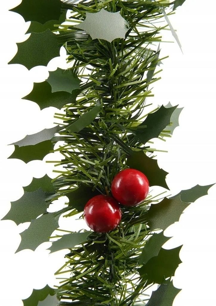 Guirl.lametta blad L270 D10 cm groen kerstslinger kerst Productafbeelding 