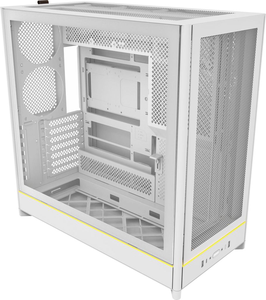 Montech HS01, Midi Tower, PC, Weiß, ATX, micro ATX, Produktbild 