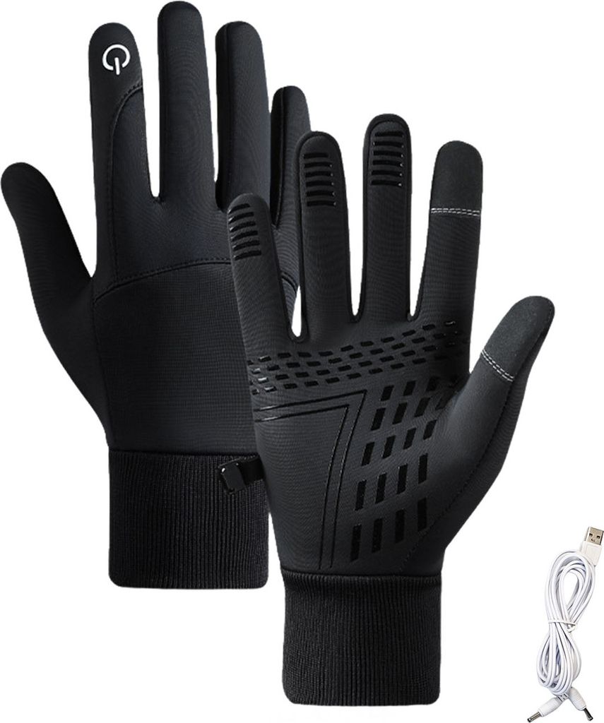 1 Paar wiederaufladbare beheizte Handschuhe für Herren und Produktbild 