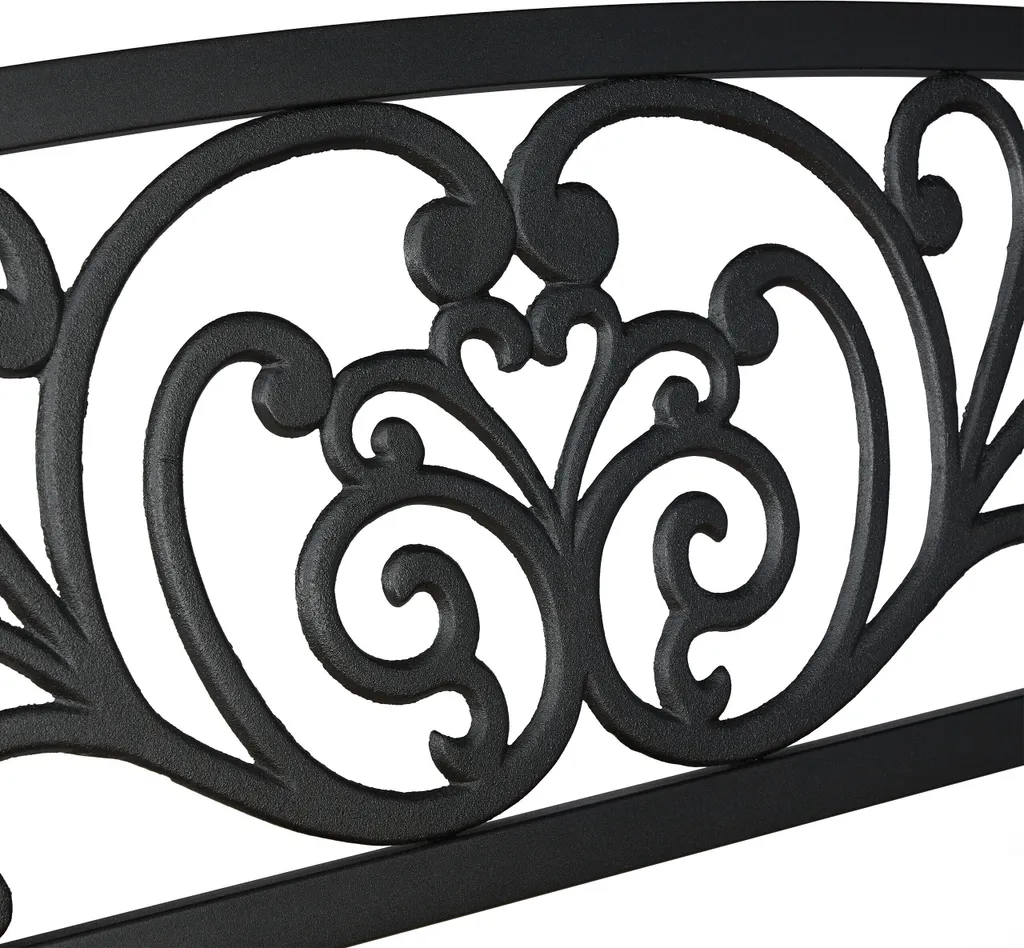 Banc de jardin bois et métal résistant aux intempéries relaxdays - 7