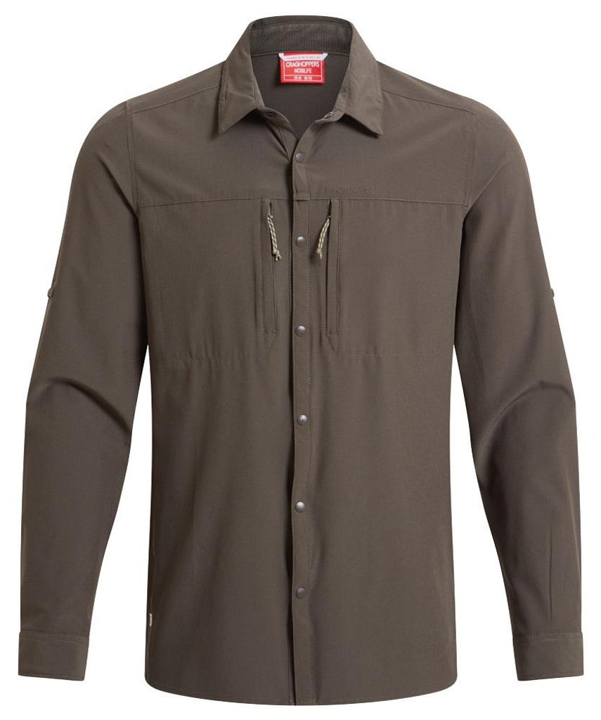 Craghoppers NosiLife Pro Adventure LS V Hemd für Herren Insektenabweisend, Größe:XL, Farbe:WoodlandGrn