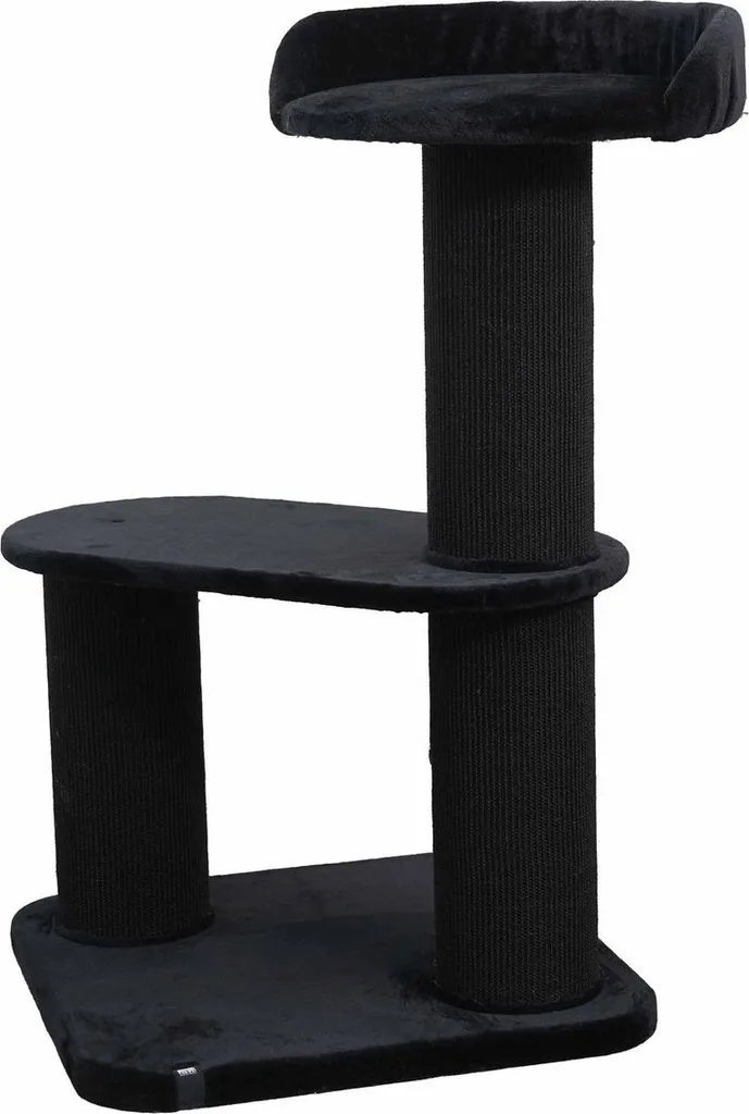 Arbre à chat Berlin EBI Noir - Mobilier robuste pour félin domestique