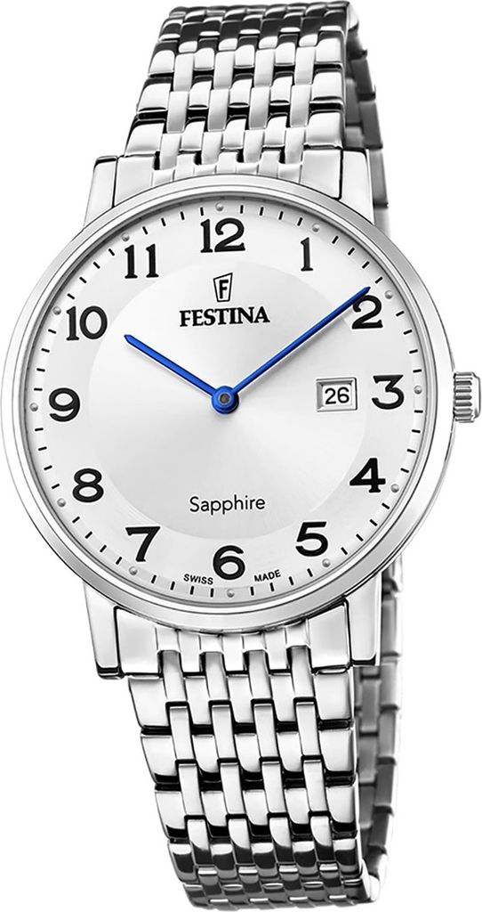 Festina Herren Uhr Swiss Edelstahlarmband silber D2UF20018/4