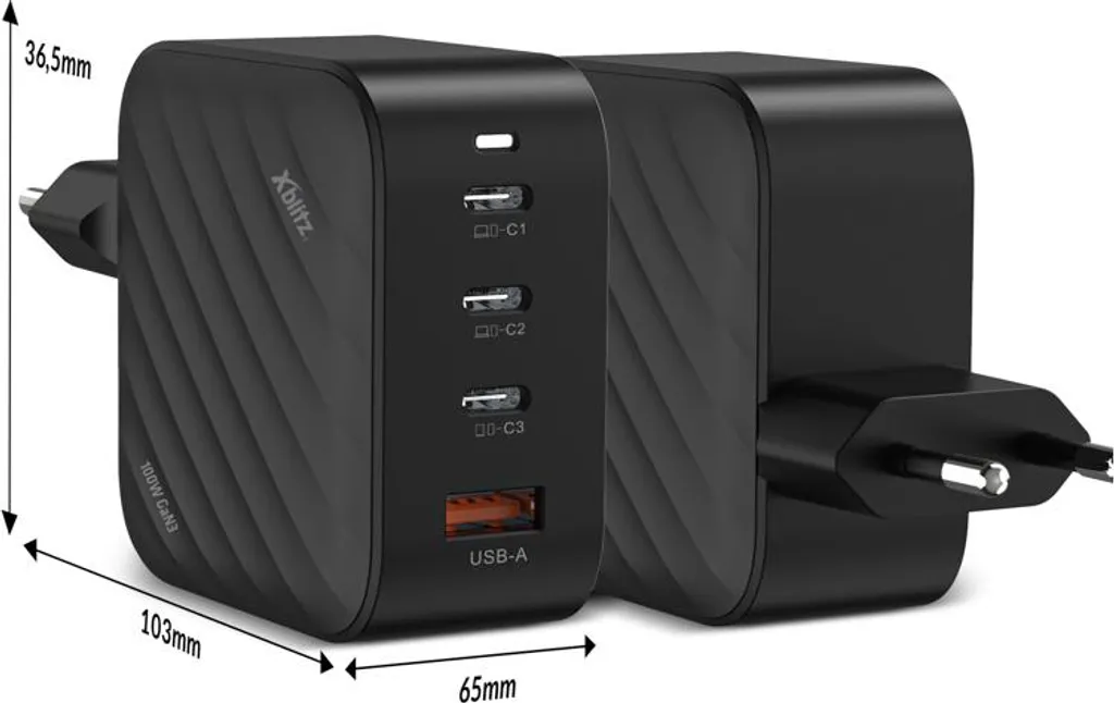 Xblitz XBLITZ MAINS CHARGER PD100W GAN3 XC3