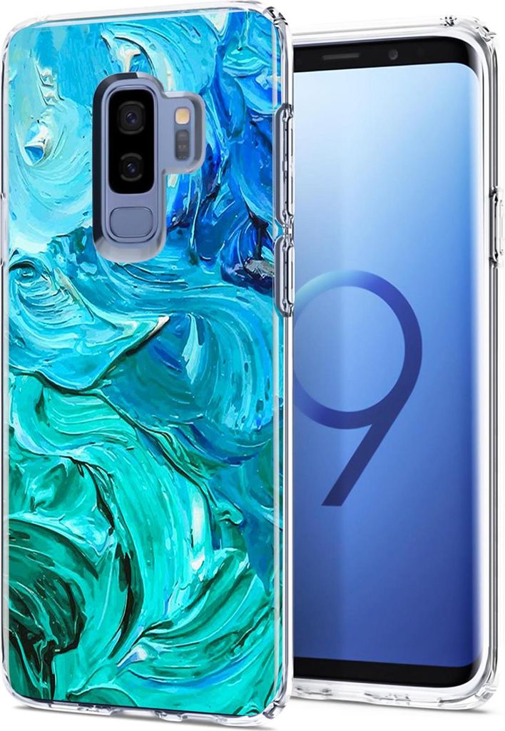 Motiv TPU Cover für Samsung Galaxy S9 Plus Hülle Silikon Case mit Muster Handy Schutzhülle