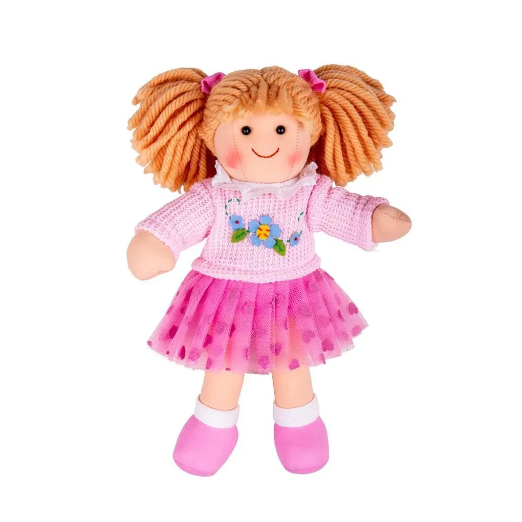 Bigjigs Toys Jasmin Poupée en tissu 28cm - Premier doudou pour enfant