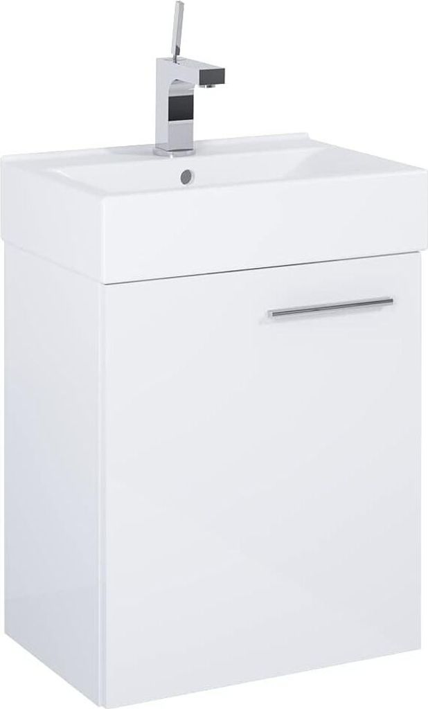 VBChome Badmöbel Set 45 cm Weiß Waschbecken mit Produktbild 