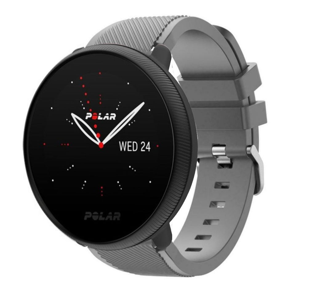 Strap-it Polar Ignite 2 Twill Silikonarmband (Grau)