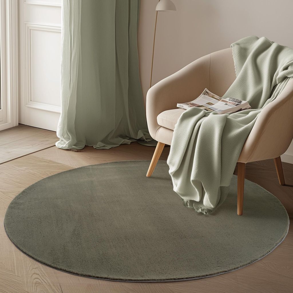 Carpetsale24 Waschbarer Kurzflor Teppich, rutschfest & Produktbild 