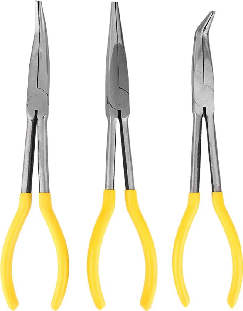 Jeu de 3 pinces mécaniques extra longues 28 cm en acier au carbone HC10