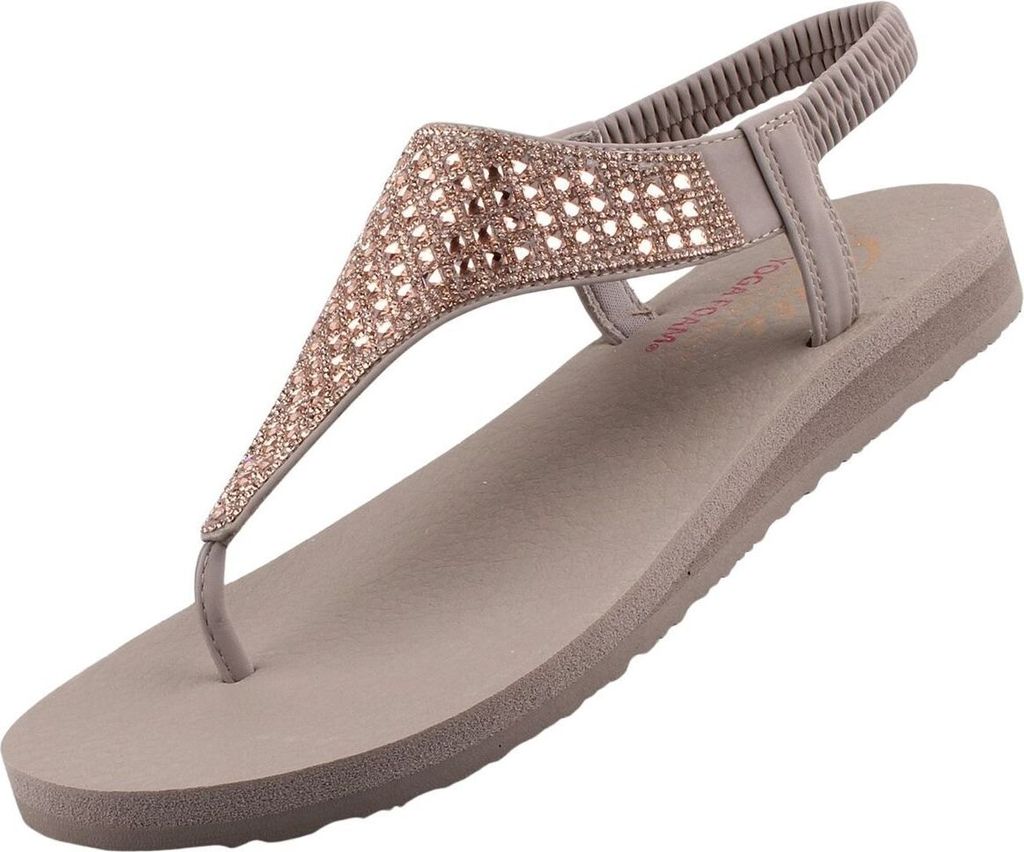 Skechers Damen Sandalette in Grau, Größe 40 Produktbild 1