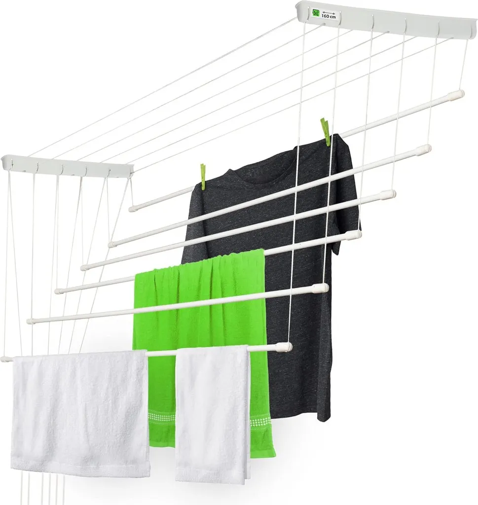 Étendoir à linge gain de place pour appartement - Séchoir plafond 12kg