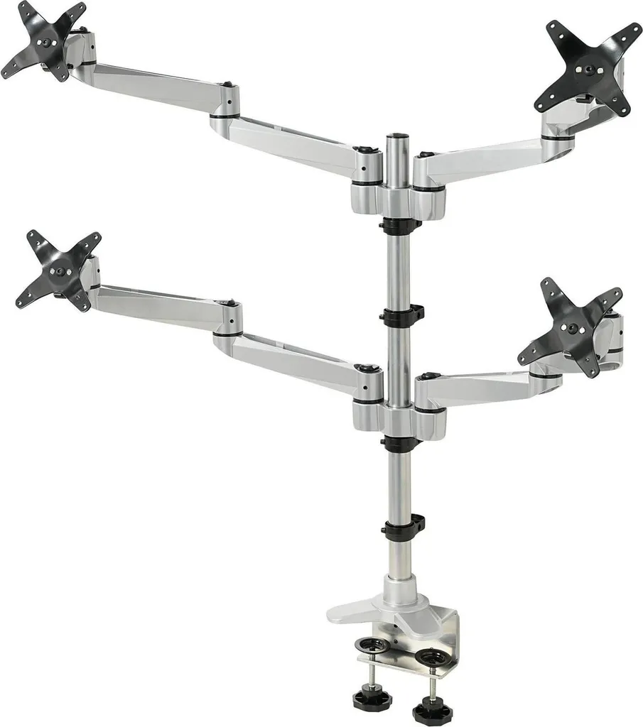Support 4 écrans SuperSwivel à bras articulés robustes CONRAD