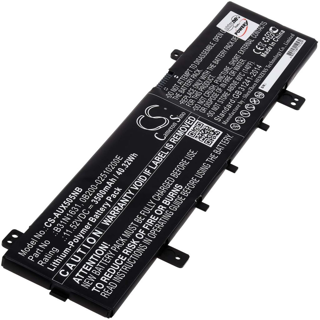 Akku für Asus X505BP-BR014T Laptop