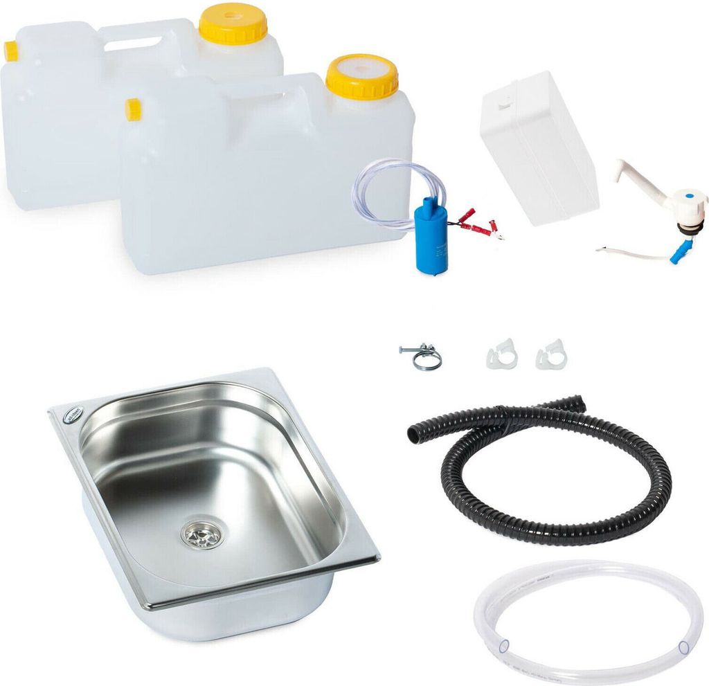 Miniküche Campingküche Küchenblock Novo Bausatz Batterie Spüle 325x265x100 mm T6