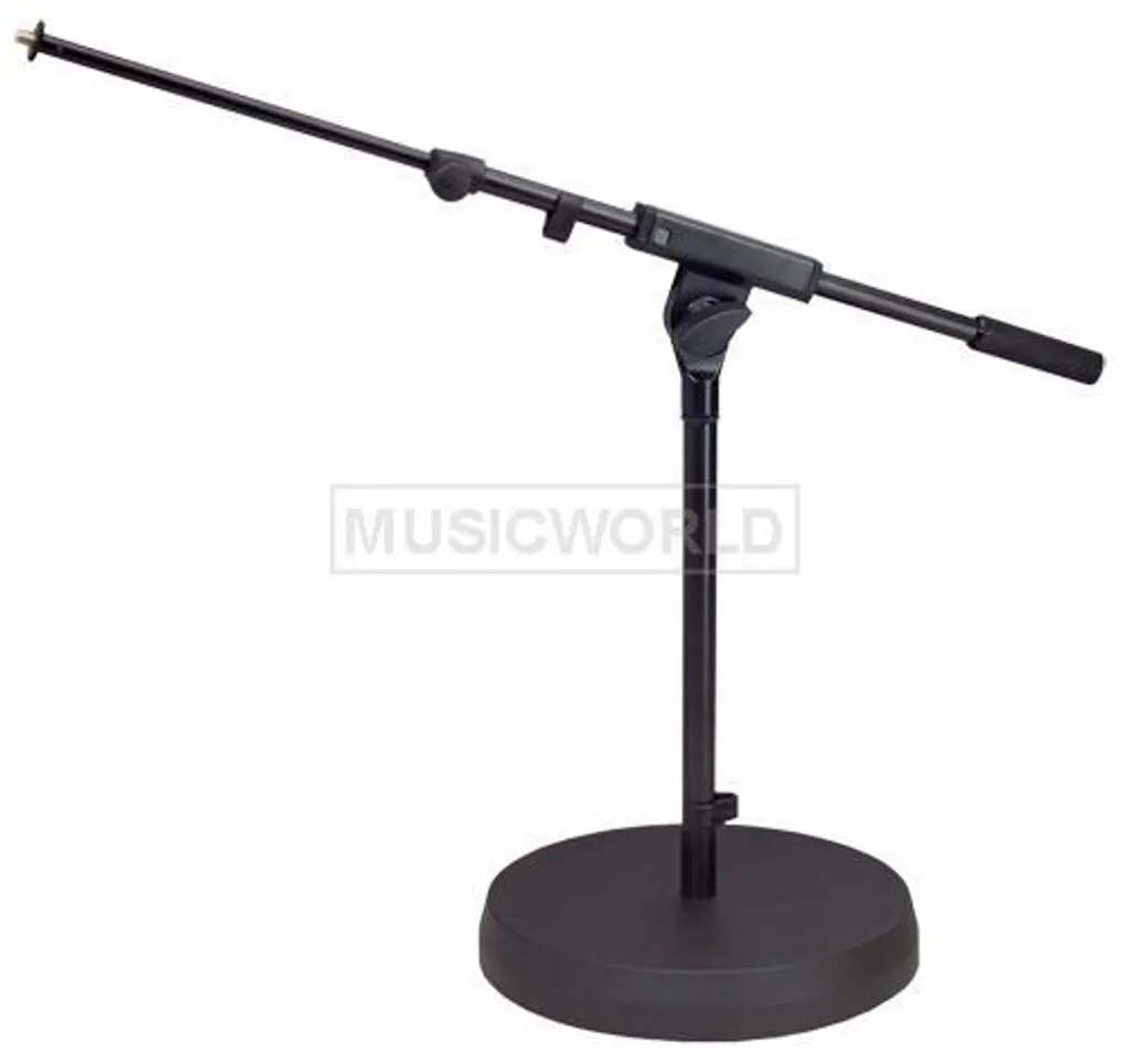 Pied de micro avec base en fonte K&M 25960 protection anti-vibrations